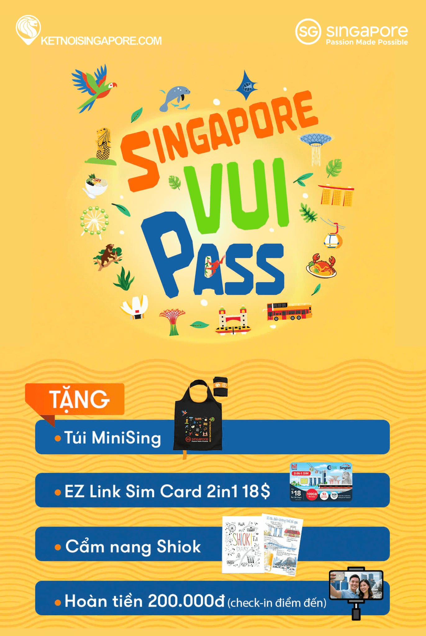 SINGAPORE VUI PASS: VÉ RẺ! QUÀ XINH! ƯU ĐÃI THỊNH!